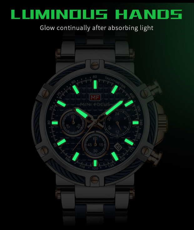 MINI FOCUS - MF0470 - Quartz - Bracelet en Acier inoxidable - Résistante à l'eau