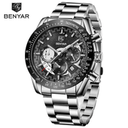 Benyar 5120 – Montre Homme Chronographe Acier Inoxydable Luxe