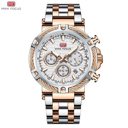 MINI FOCUS - MF0470 - Quartz - Bracelet en Acier inoxidable - Résistante à l'eau