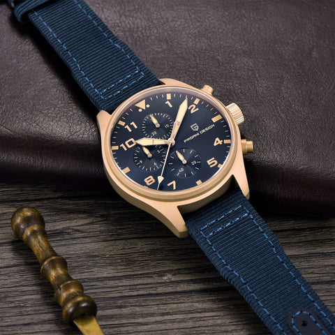 PAGANI DESIGN - PD-1703 - Quartz - Bracelet en 100% Cuir - Luxury montre