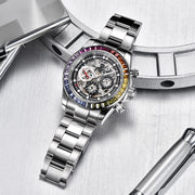 Pagani Design 1653 – Montre Skeleton Rainbow Chronographe Homme