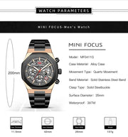 MINI FOCUS - MF0411 - Quartz - Bracelet en Acier Inoxidable - Résistante à l'eau