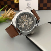 Benyar 5204 – Montre Automatique Homme Squelette Cuir Élégant