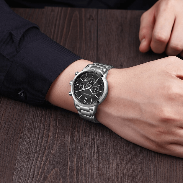 MINI FOCUS - MF0188 - Quartz - Bracelet en Acier Inoxidable - Résistante à l'eau