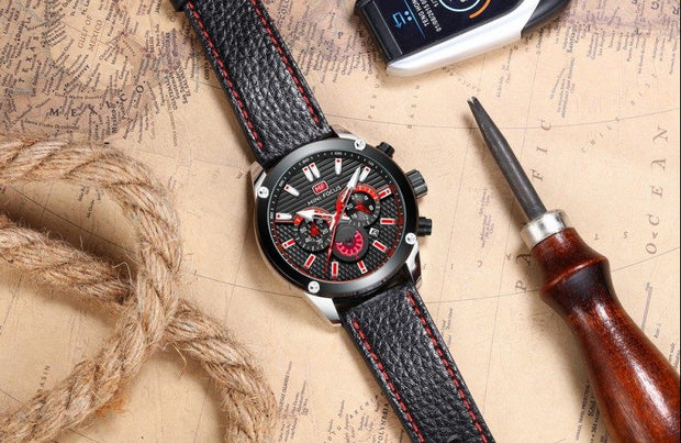 MINI FOCUS - MF0288 - Quartz - Bracelet en 100% Cuir - Résistante à l'eau