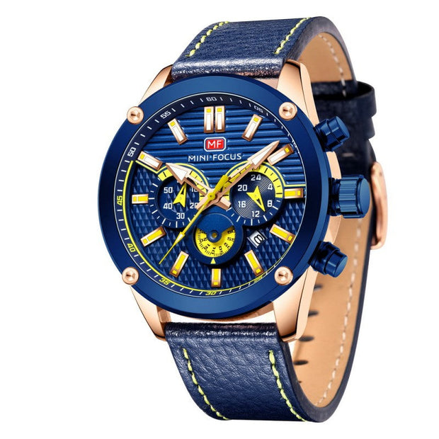 MINI FOCUS - MF0288 - Quartz - Bracelet en 100% Cuir - Résistante à l'eau