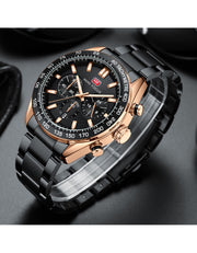 MINI FOCUS - MF0403 - Quartz - Bracelet en Acier Inoxidable - Résistante à l'eau