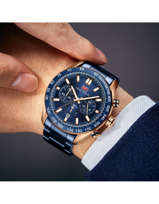 MINI FOCUS - MF0403 - Quartz - Bracelet en Acier Inoxidable - Résistante à l'eau