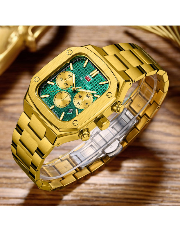 MINI FOCUS - MF0414 - Quartz -  Acier Chronographe  - Résistante à l'eau