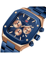 MINI FOCUS - MF0414 - Quartz -  Acier Chronographe  - Résistante à l'eau