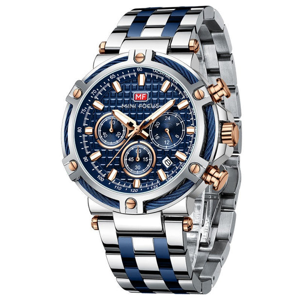 MINI FOCUS - MF0470 - Quartz - Bracelet en Acier inoxidable - Résistante à l'eau