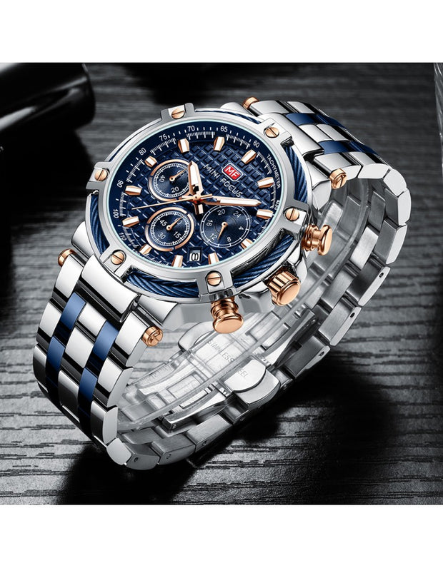 MINI FOCUS - MF0470 - Quartz - Bracelet en Acier inoxidable - Résistante à l'eau