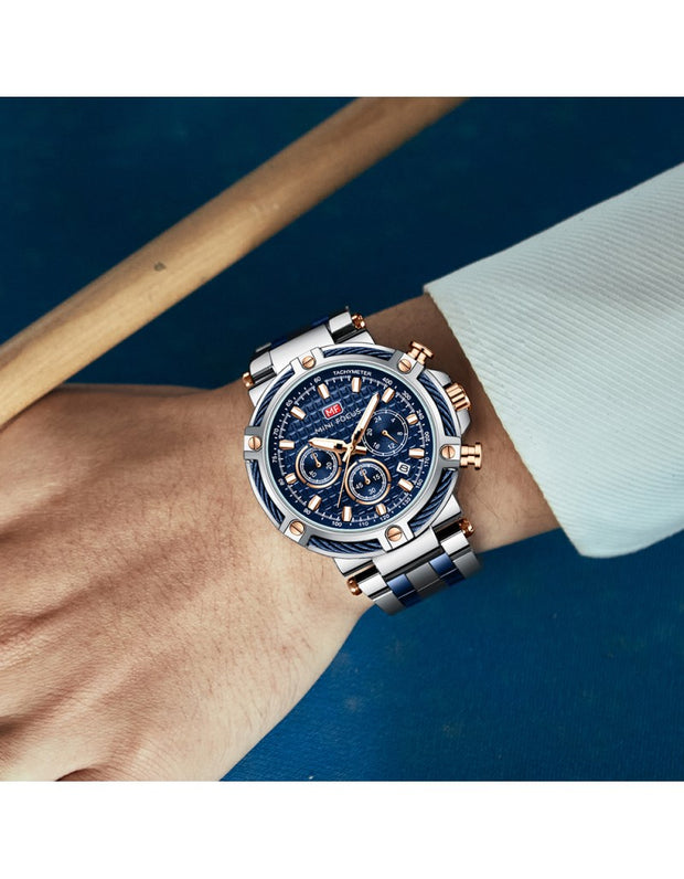 MINI FOCUS - MF0470 - Quartz - Bracelet en Acier inoxidable - Résistante à l'eau