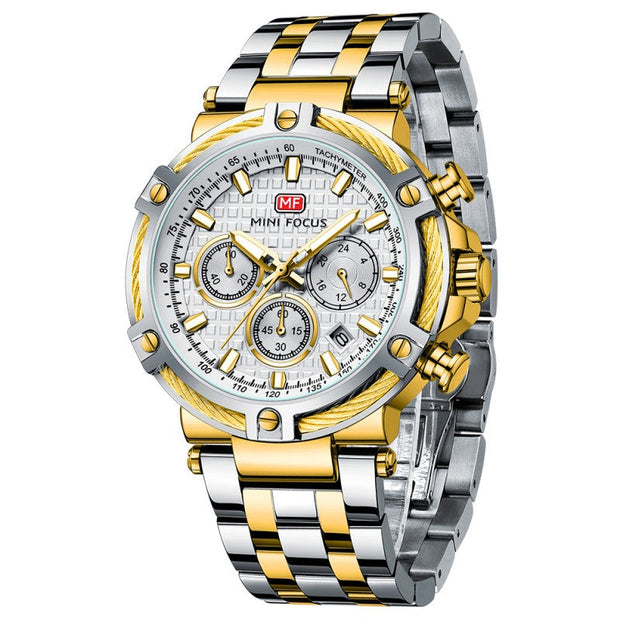 MINI FOCUS - MF0470 - Quartz - Bracelet en Acier inoxidable - Résistante à l'eau