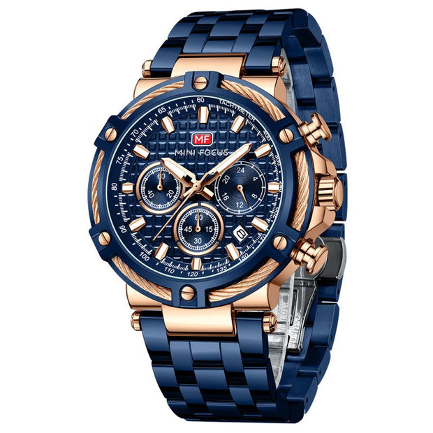 MINI FOCUS - MF0470 - Quartz - Bracelet en Acier inoxidable - Résistante à l'eau