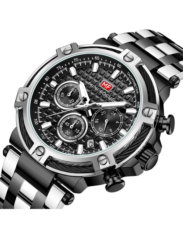 MINI FOCUS - MF0470 - Quartz - Bracelet en Acier inoxidable - Résistante à l'eau