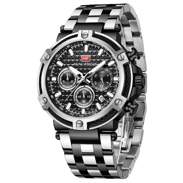 MINI FOCUS - MF0470 - Quartz - Bracelet en Acier inoxidable - Résistante à l'eau