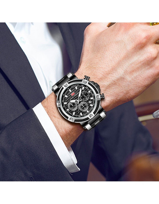 MINI FOCUS - MF0470 - Quartz - Bracelet en Acier inoxidable - Résistante à l'eau