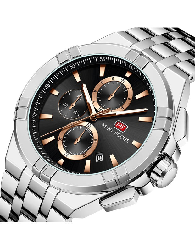 MINI FOCUS - MF0471 - Quartz - Bracelet en Acier inoxidable - Résistante à l'eau