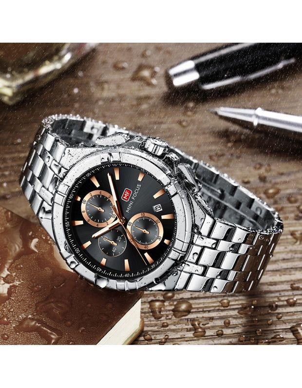 MINI FOCUS - MF0471 - Quartz - Bracelet en Acier inoxidable - Résistante à l'eau