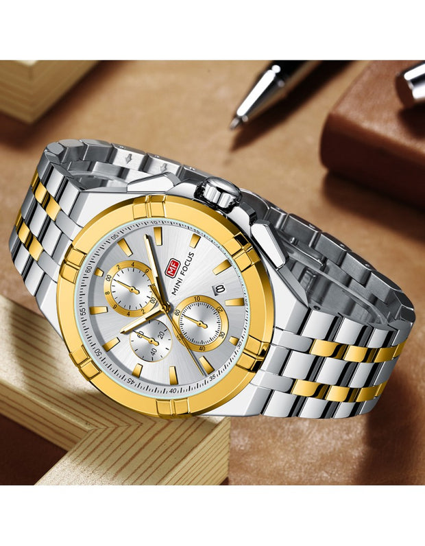 MINI FOCUS - MF0471 - Quartz - Bracelet en Acier inoxidable - Résistante à l'eau