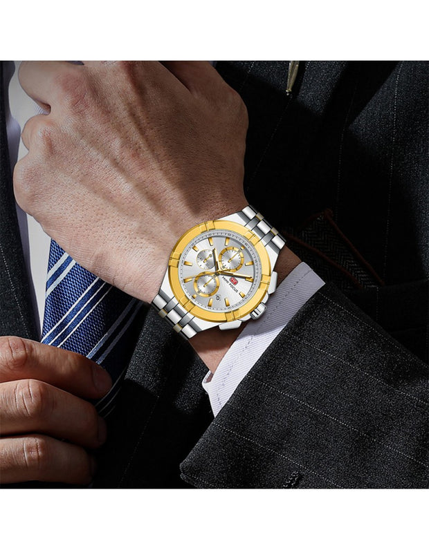 MINI FOCUS - MF0471 - Quartz - Bracelet en Acier inoxidable - Résistante à l'eau