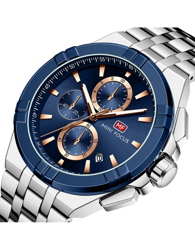 MINI FOCUS - MF0471 - Quartz - Bracelet en Acier inoxidable - Résistante à l'eau