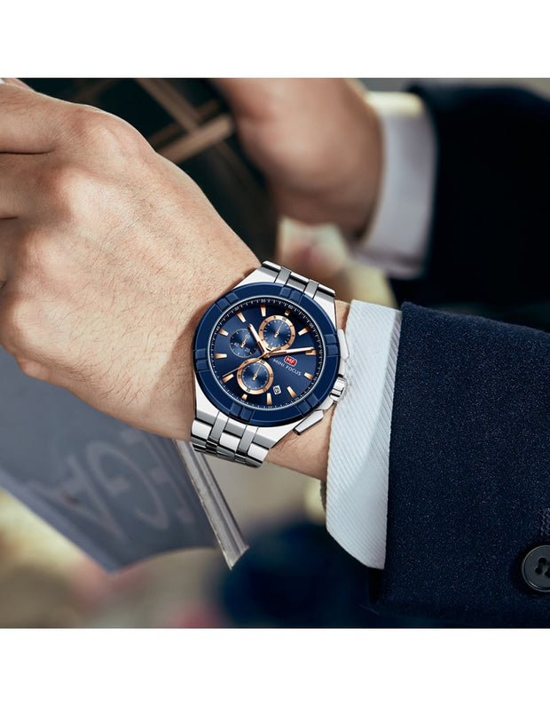 MINI FOCUS - MF0471 - Quartz - Bracelet en Acier inoxidable - Résistante à l'eau