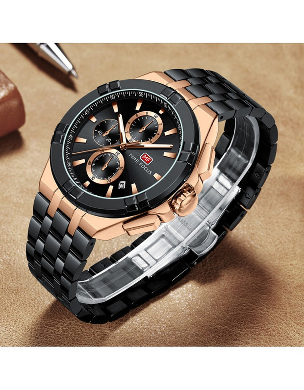 MINI FOCUS - MF0471 - Quartz - Bracelet en Acier inoxidable - Résistante à l'eau