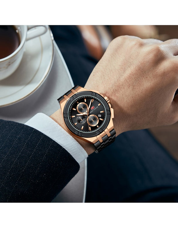 MINI FOCUS - MF0471 - Quartz - Bracelet en Acier inoxidable - Résistante à l'eau