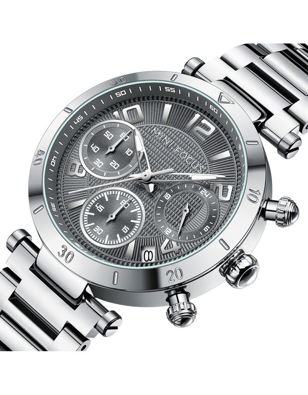 MINI FOCUS - 0489 - Quartz - Acier Inoxydable - Élégante et Multifonctionnelle