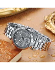 MINI FOCUS - 0489 - Quartz - Acier Inoxydable - Élégante et Multifonctionnelle