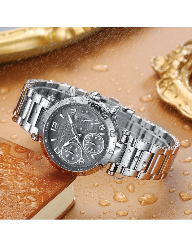 MINI FOCUS - 0489 - Quartz - Acier Inoxydable - Élégante et Multifonctionnelle