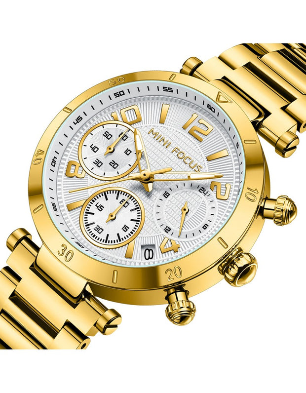 MINI FOCUS - 0489 - Quartz - Acier Inoxydable - Élégante et Multifonctionnelle