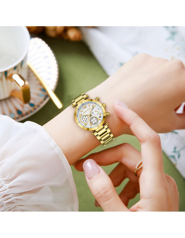 MINI FOCUS - 0489 - Quartz - Acier Inoxydable - Élégante et Multifonctionnelle