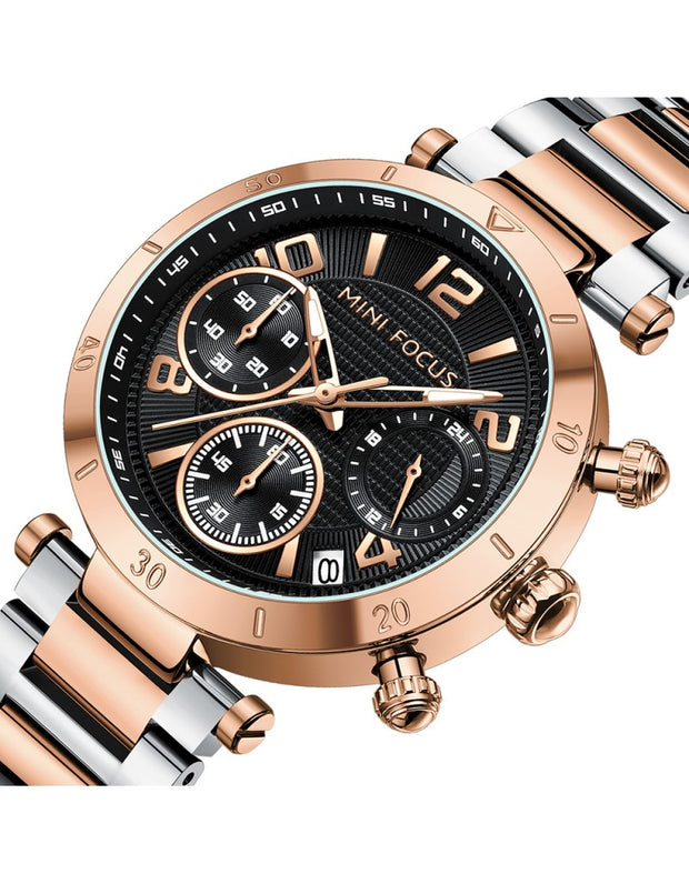 MINI FOCUS - 0489 - Quartz - Acier Inoxydable - Élégante et Multifonctionnelle