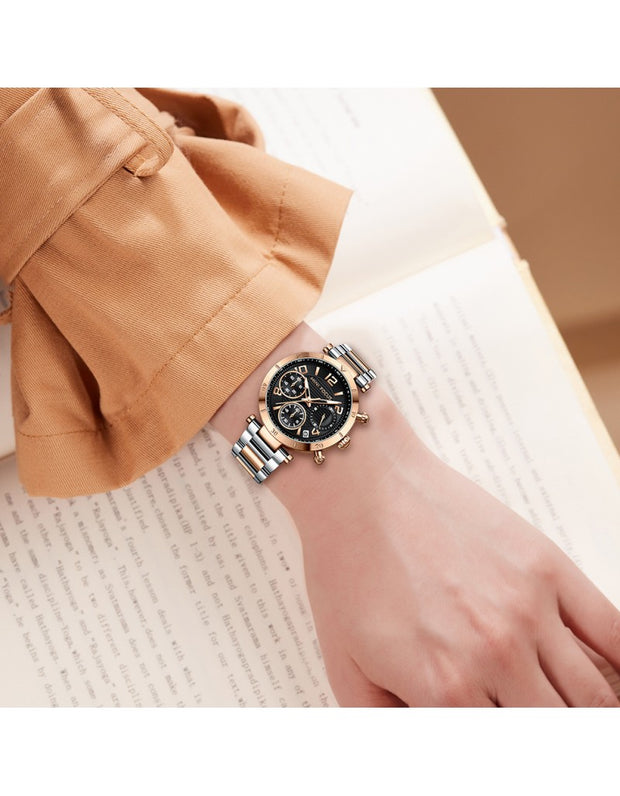 MINI FOCUS - 0489 - Quartz - Acier Inoxydable - Élégante et Multifonctionnelle