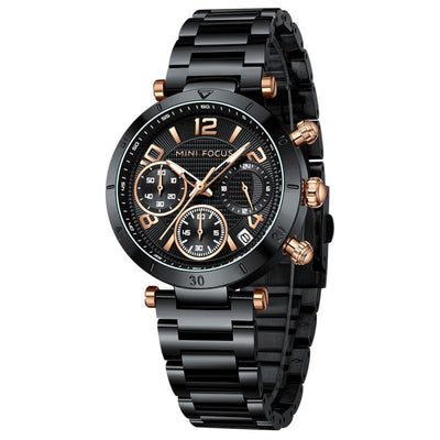 MINI FOCUS - 0489 - Quartz - Acier Inoxydable - Élégante et Multifonctionnelle