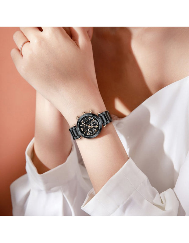 MINI FOCUS - 0489 - Quartz - Acier Inoxydable - Élégante et Multifonctionnelle