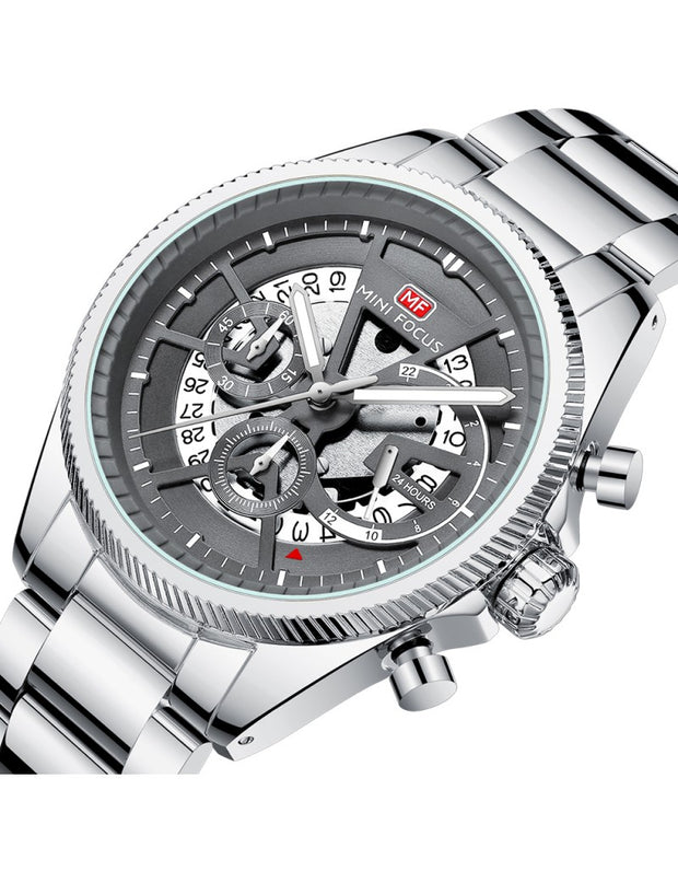 MINI FOCUS - MF 0490 - Quartz - Bracelet en Acier Inoxidable - Résistante à l'eau