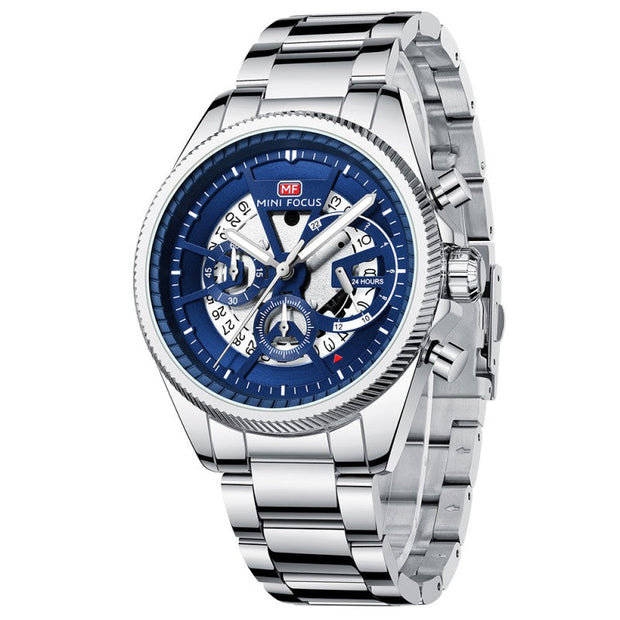 MINI FOCUS - MF 0490 - Quartz - Bracelet en Acier Inoxidable - Résistante à l'eau