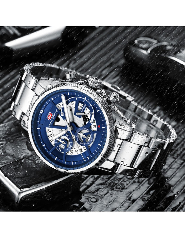 MINI FOCUS - MF 0490 - Quartz - Bracelet en Acier Inoxidable - Résistante à l'eau