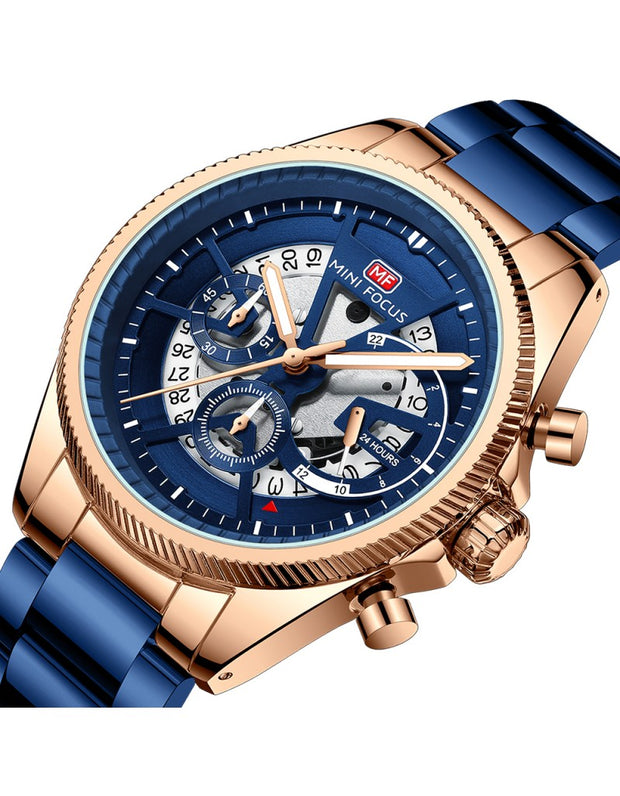 MINI FOCUS - MF 0490 - Quartz - Bracelet en Acier Inoxidable - Résistante à l'eau