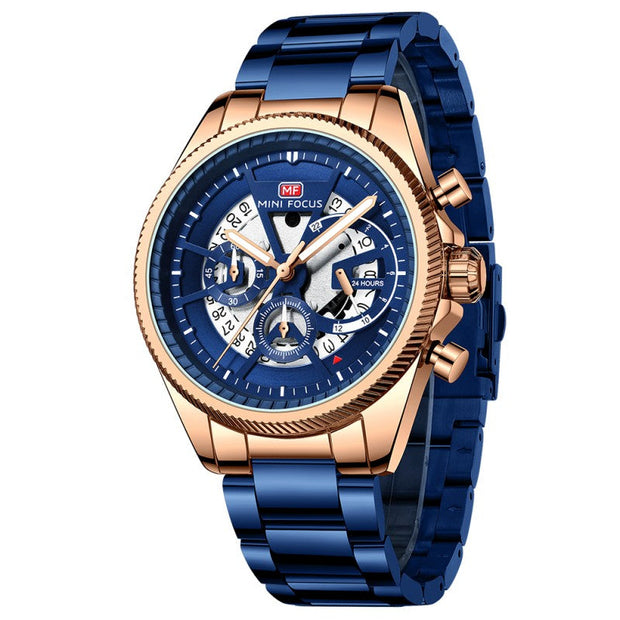 MINI FOCUS - MF 0490 - Quartz - Bracelet en Acier Inoxidable - Résistante à l'eau