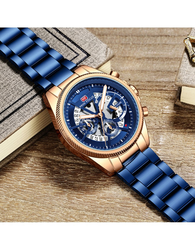 MINI FOCUS - MF 0490 - Quartz - Bracelet en Acier Inoxidable - Résistante à l'eau