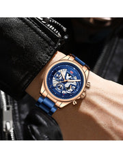 MINI FOCUS - MF 0490 - Quartz - Bracelet en Acier Inoxidable - Résistante à l'eau