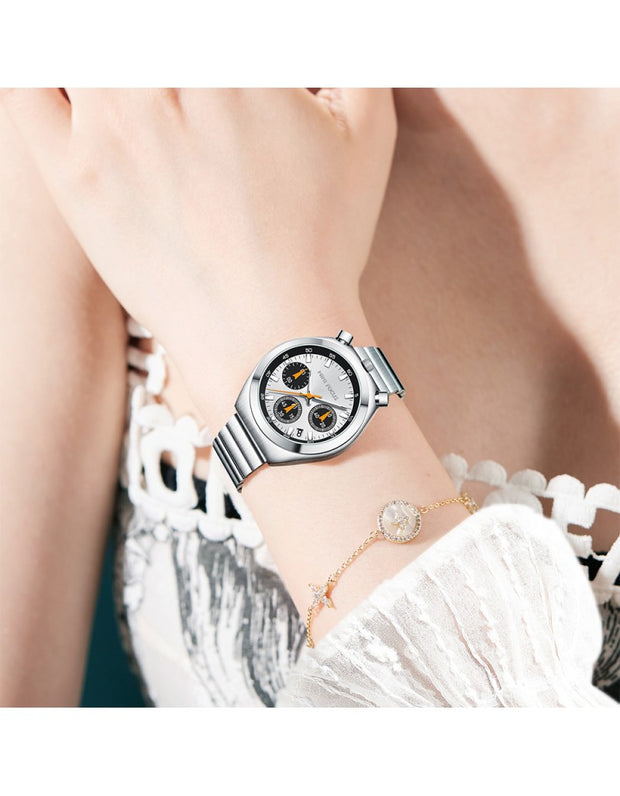 MINI FOCUS - 0491 L - Quartz - Acier Inoxydable - Élégante et Multifonctionnelle