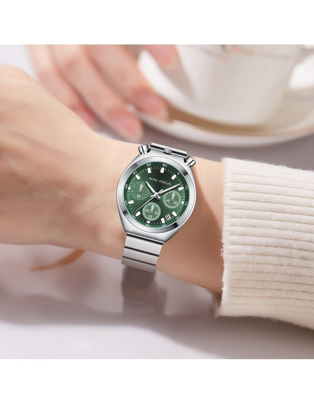 MINI FOCUS - 0491 L - Quartz - Acier Inoxydable - Élégante et Multifonctionnelle