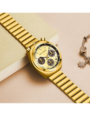 MINI FOCUS - 0491 L - Quartz - Acier Inoxydable - Élégante et Multifonctionnelle