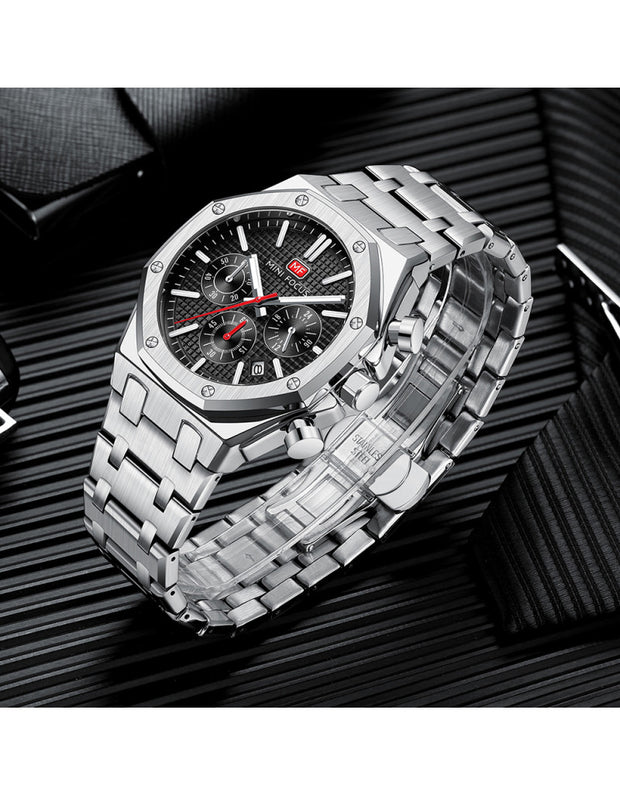 MINI FOCUS - MF 0609 - Quartz - Bracelet en Acier Inoxidable - Résistante à l'eau